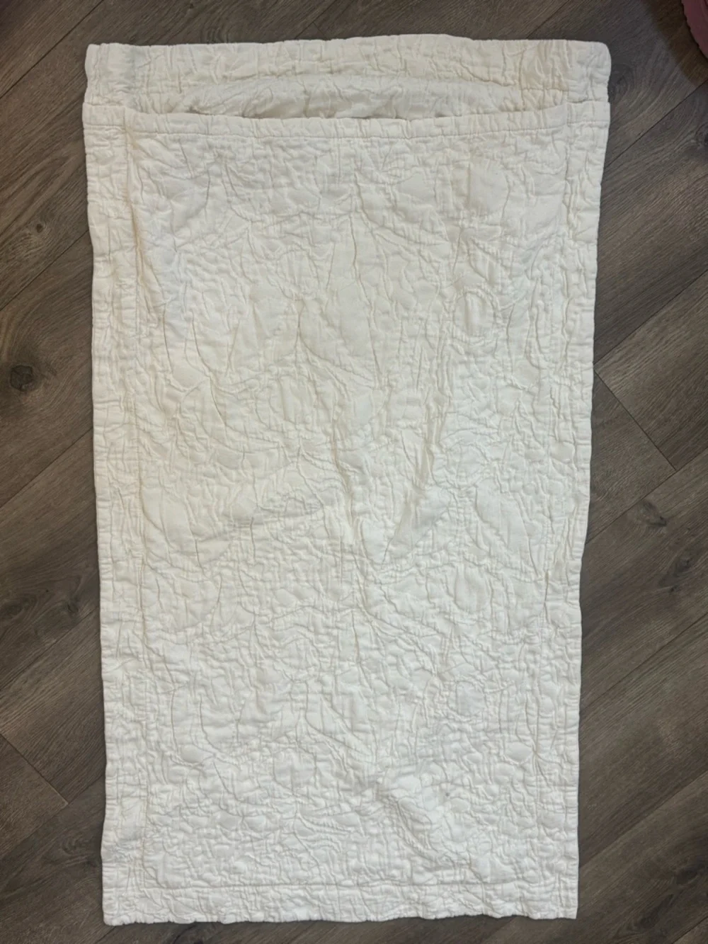 Pottery Barn Ivory Crinkle King Sham Envelope Closure 100% Cotton 20 x 36